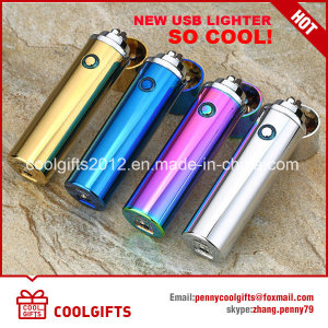 Fashion Design Electronic Ladies USB Charged Lipstick Cigratte Lighter